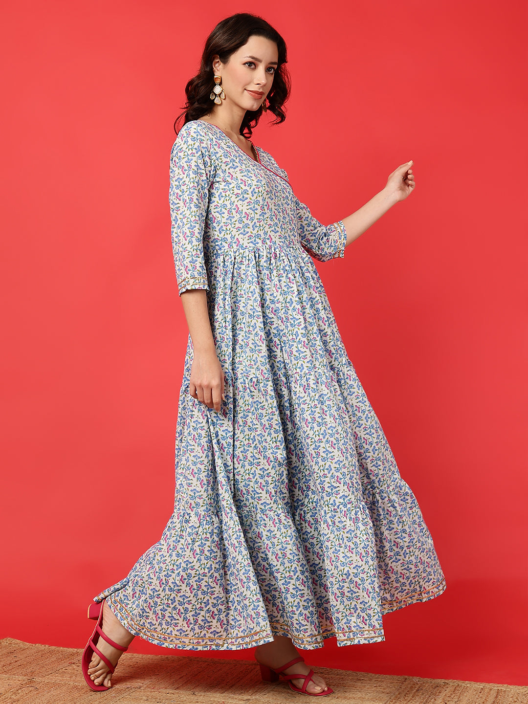 Cotton Printed Ankle Length Kurta