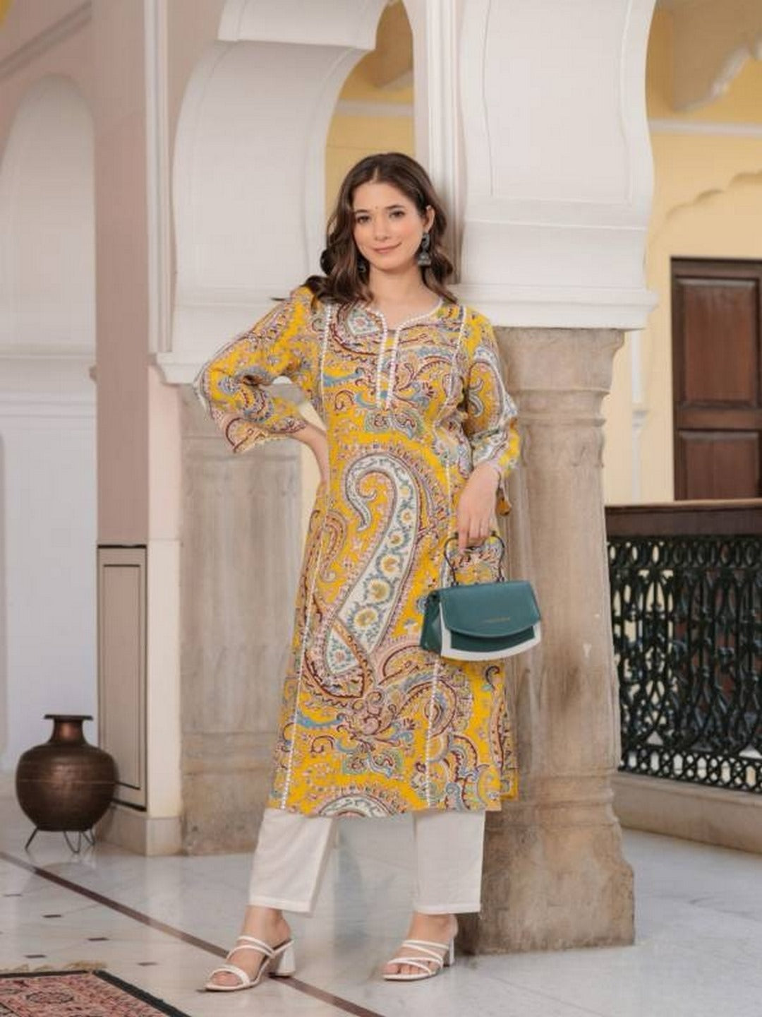 Printed Straight Rayon Kurta