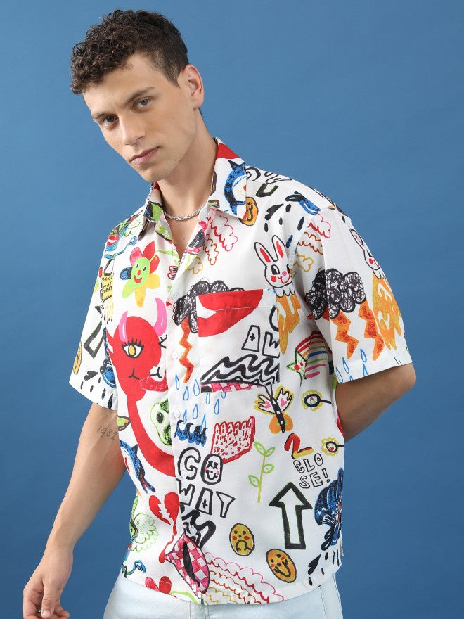 Men Oversized Fit Casual Shirt