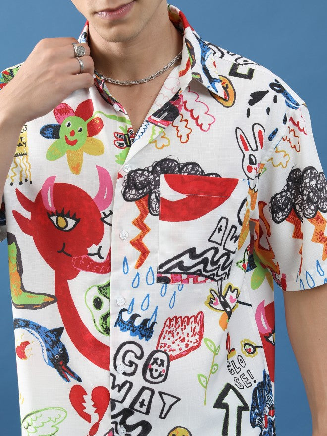 Men Oversized Fit Casual Shirt