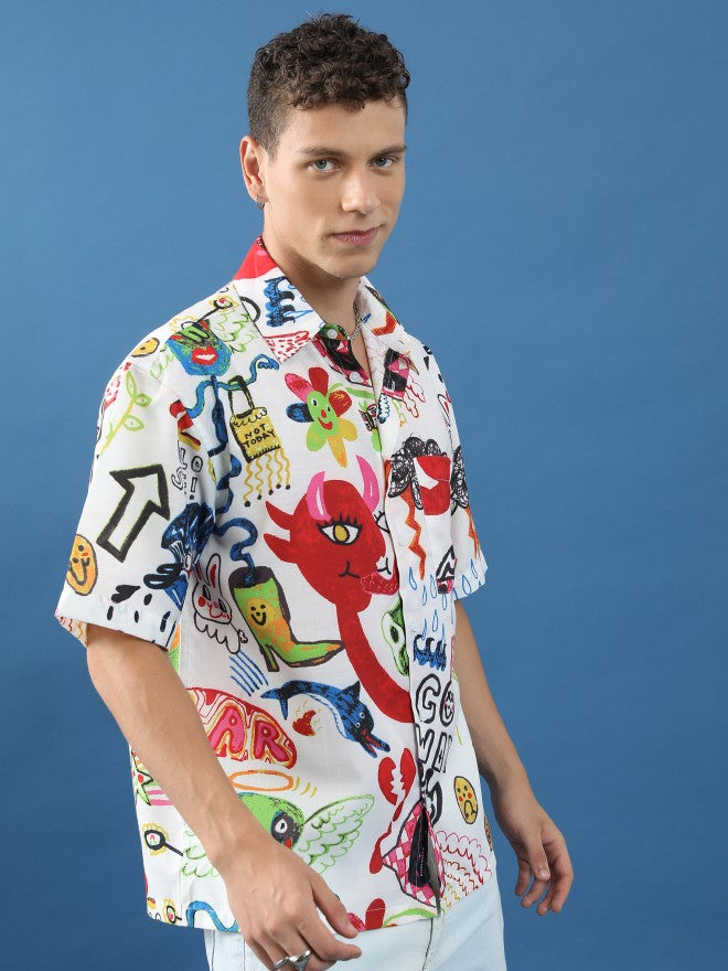 Men Oversized Fit Casual Shirt