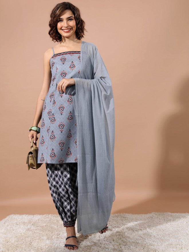 Women Grey Kurta Set