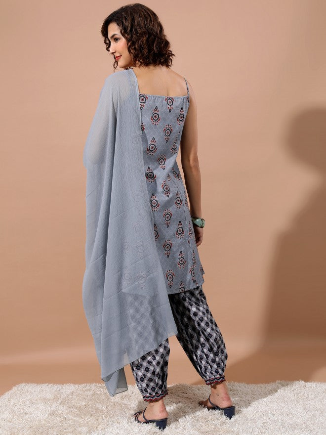 Women Grey Kurta Set