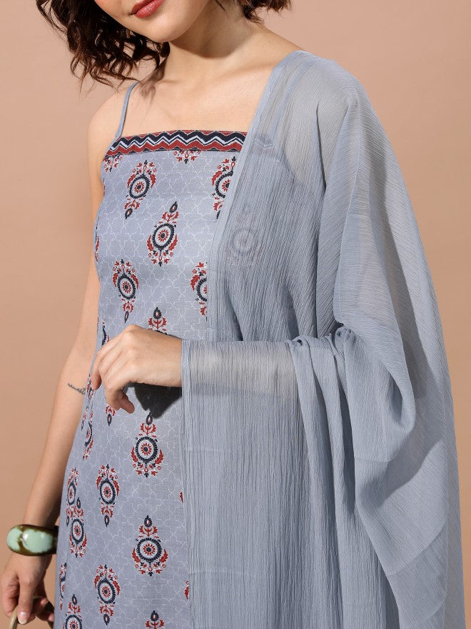 Women Grey Kurta Set