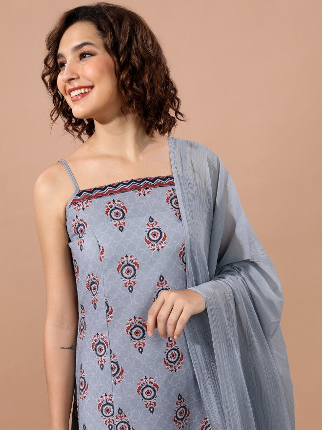 Women Grey Kurta Set
