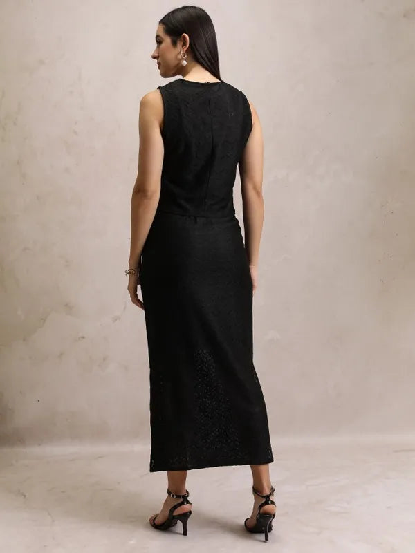 Black Top with Skirt Co-ords