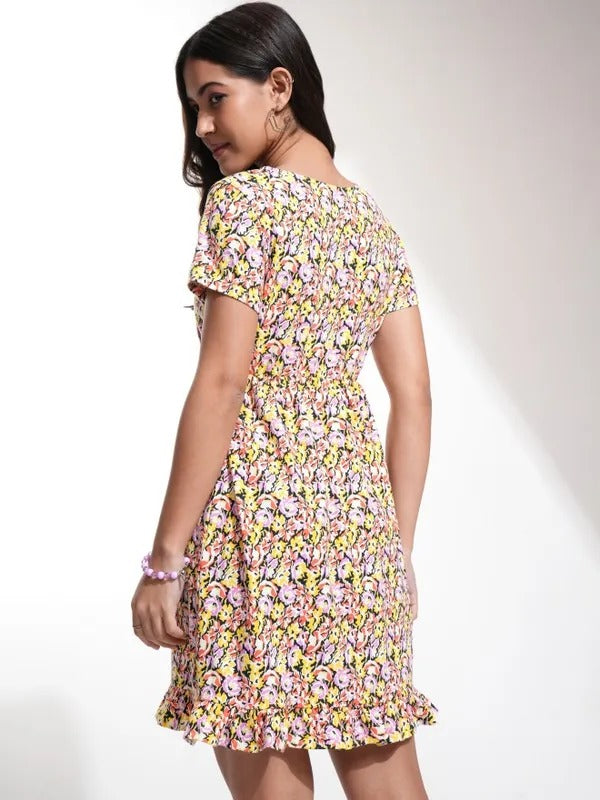 Black Multi Printed Dress