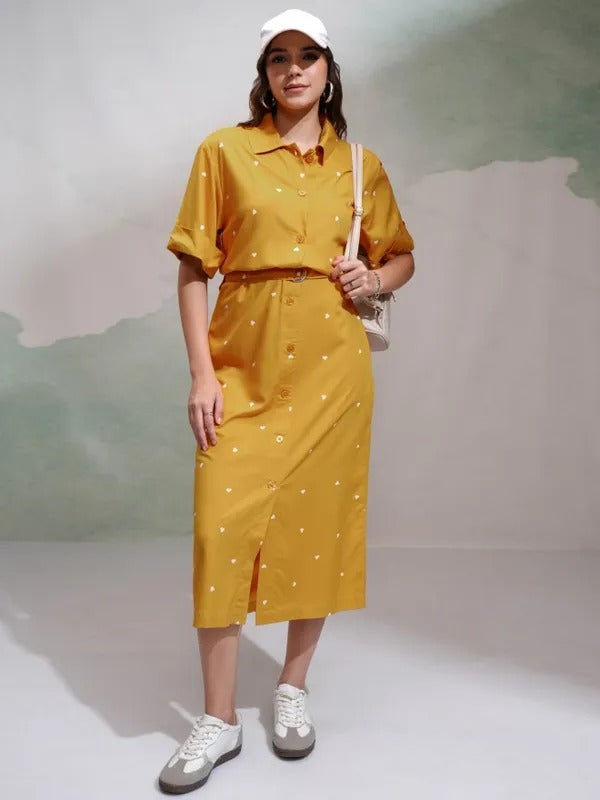 Mustard Casual Dress