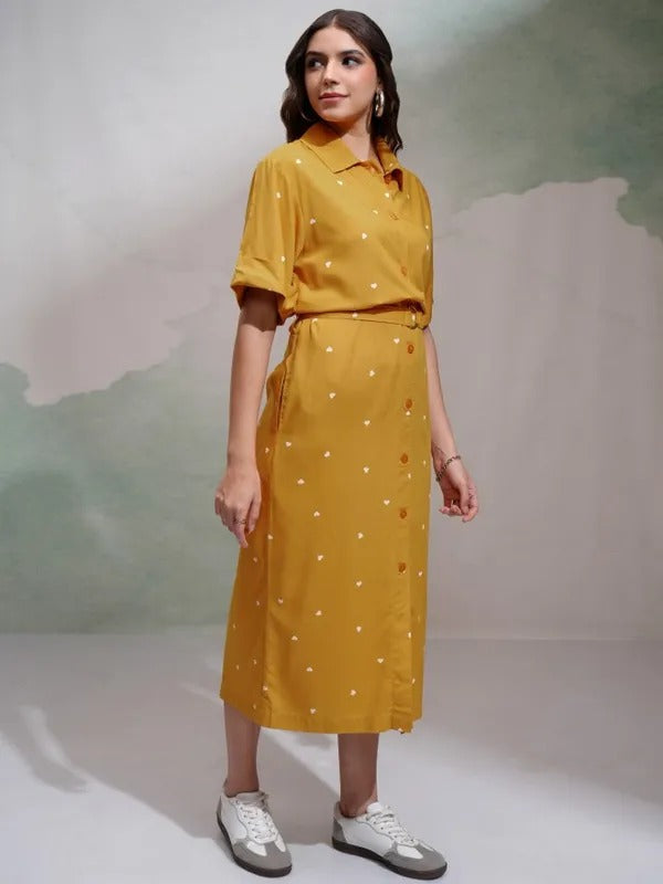 Mustard Casual Dress