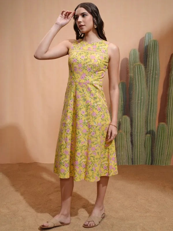 Yellow/Multi Casual Dress