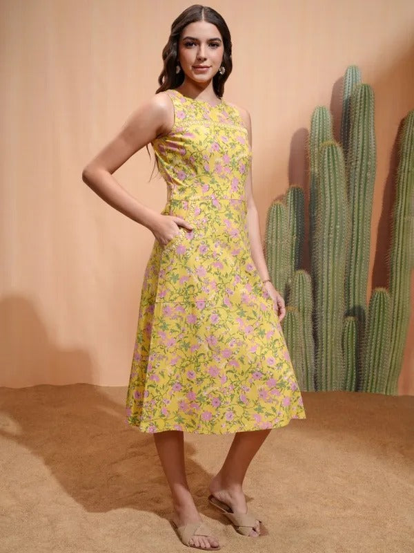 Yellow/Multi Casual Dress