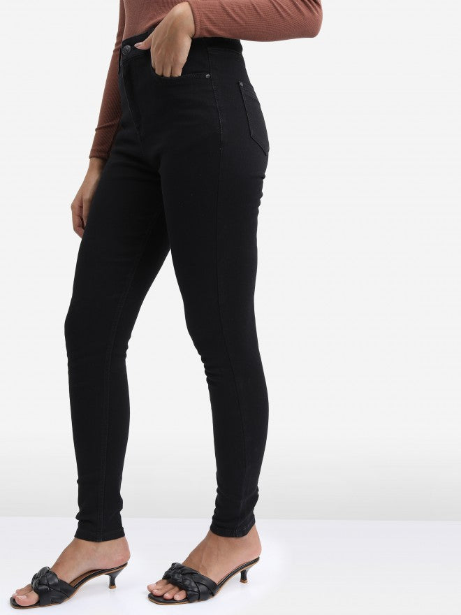 Women Black Skinny Fit Non Stretchable Jeans