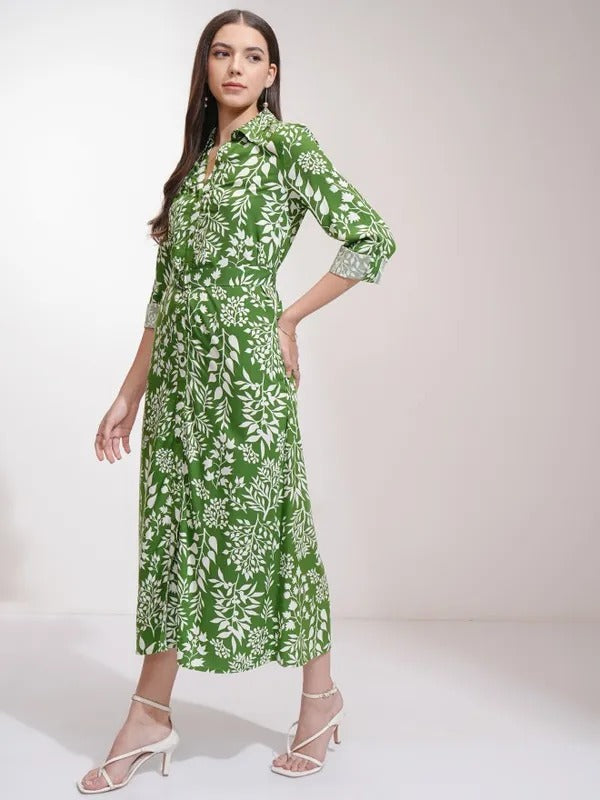 Green Printed Dress