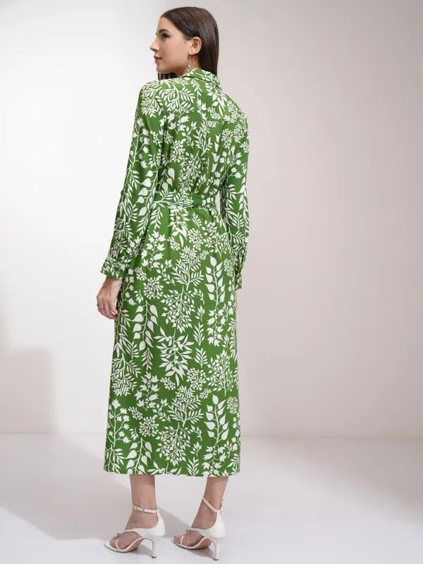 Green Printed Dress