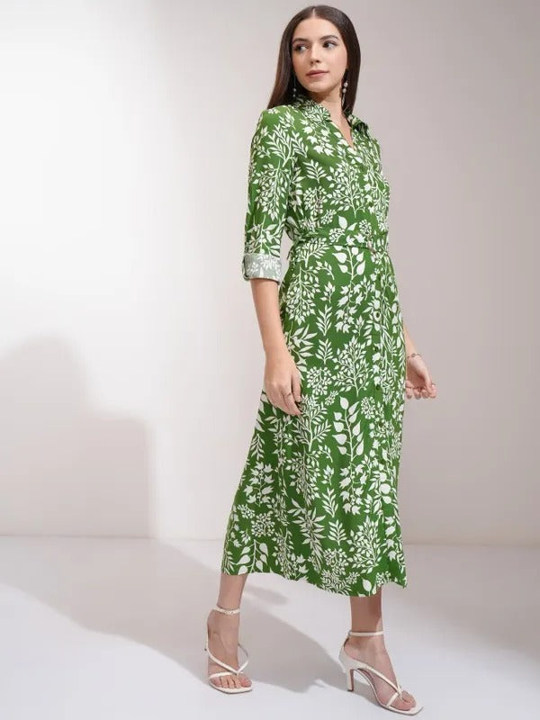 Green Printed Dress