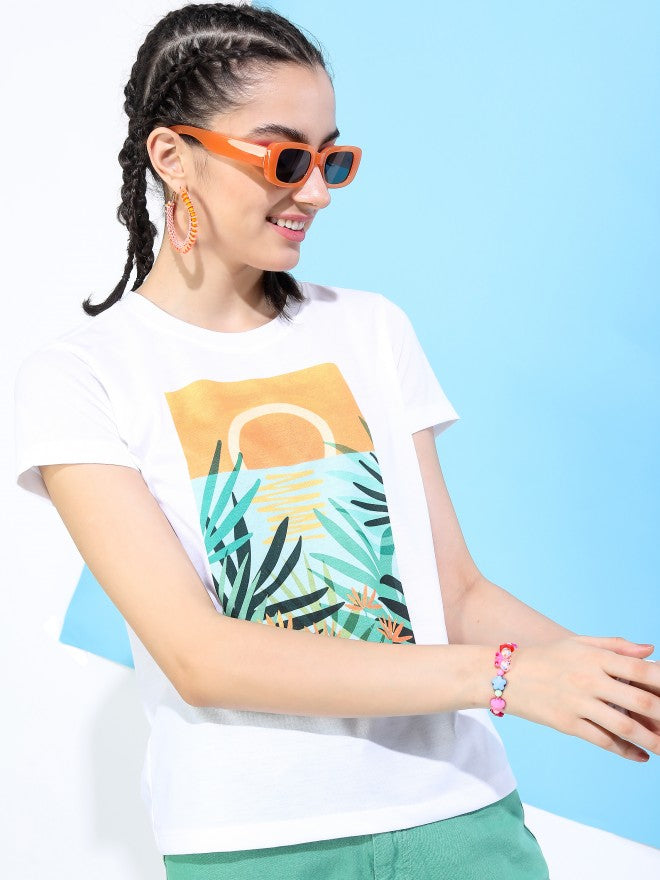 Women Printed Short Sleeve T-Shirt