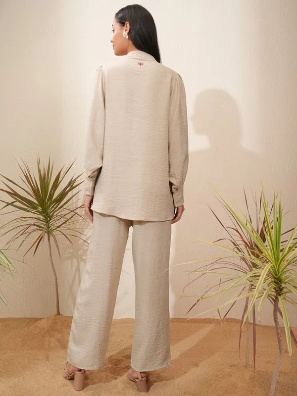 Beige Tunic with Trousers Co-Ords