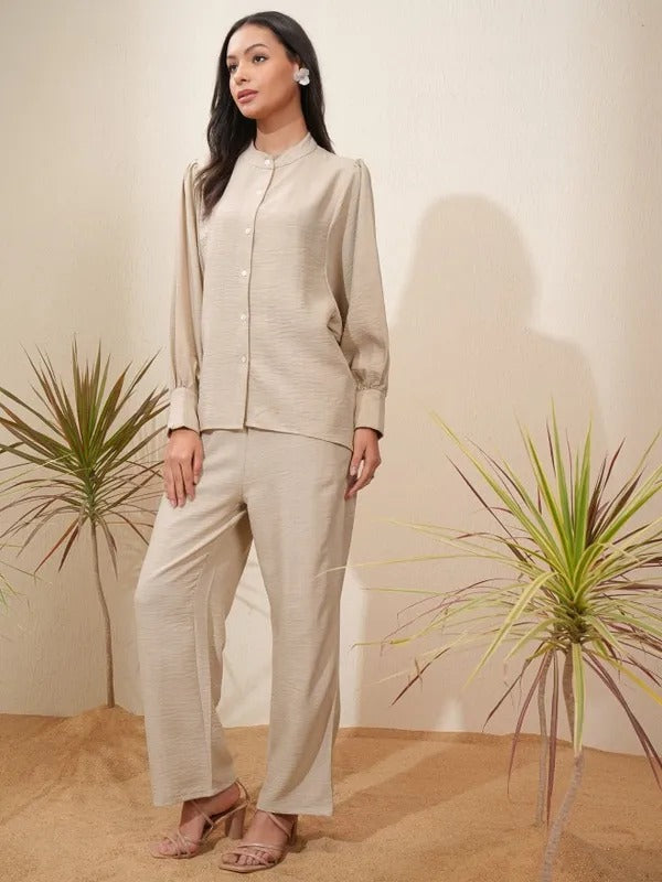 Beige Tunic with Trousers Co-Ords