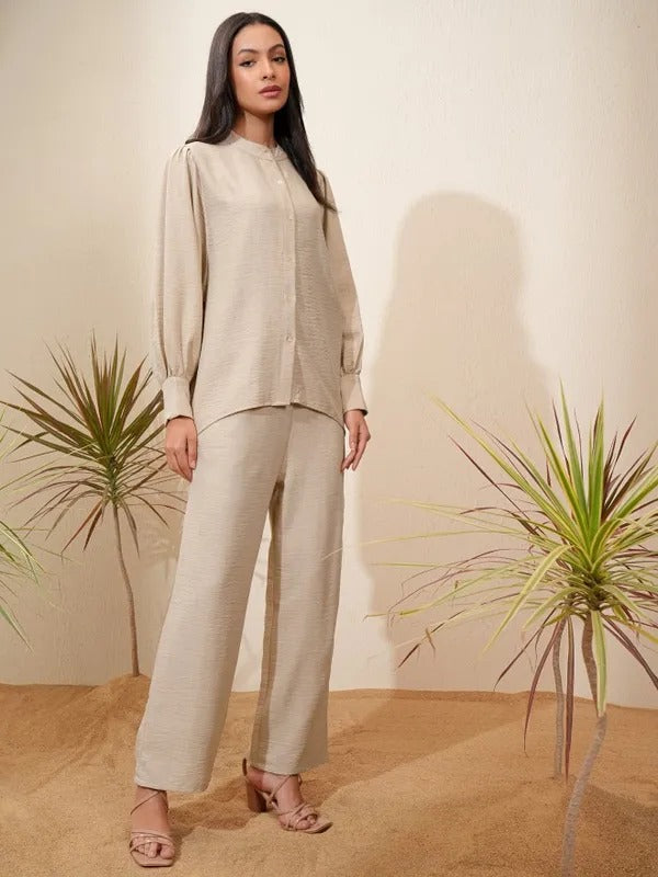 Beige Tunic with Trousers Co-Ords