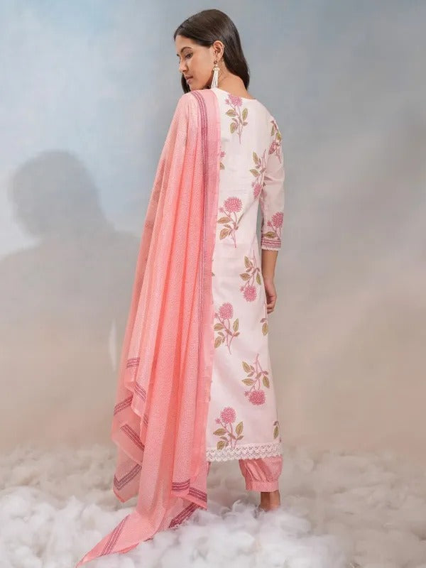 Pink Embroidered Kurta