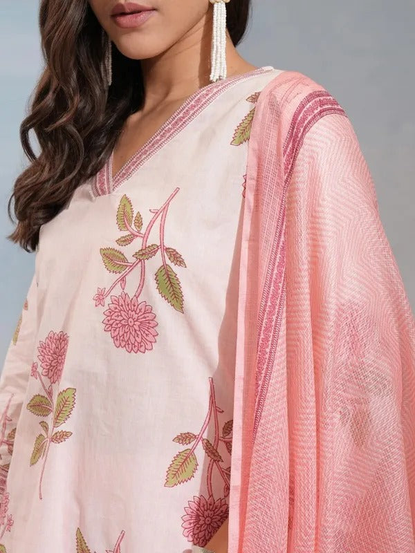 Pink Embroidered Kurta