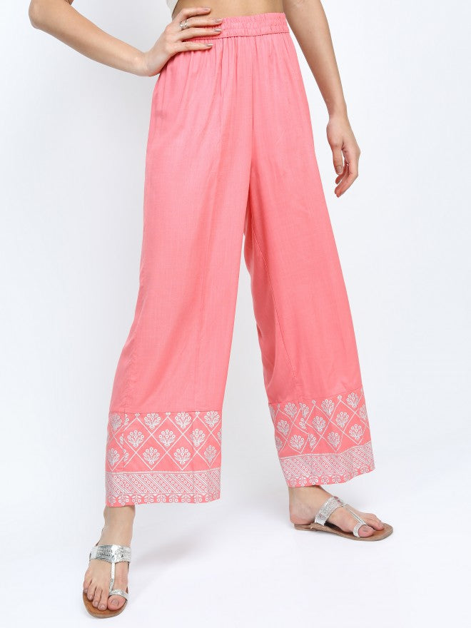 Pink Straight Palazzo