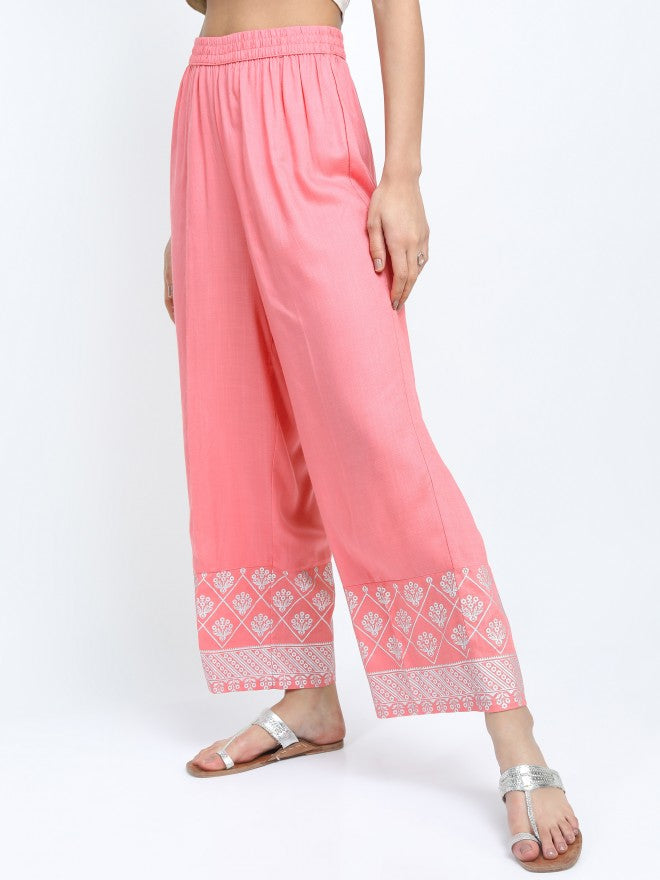 Pink Straight Palazzo