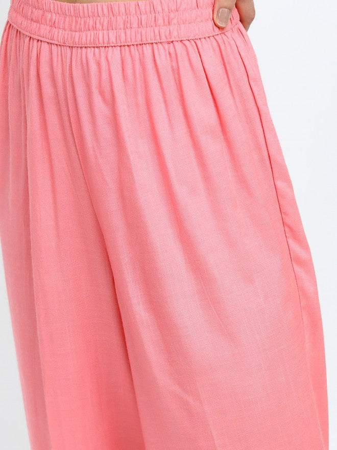 Pink Straight Palazzo