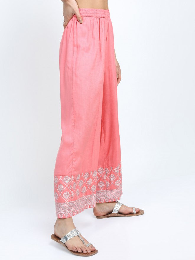 Pink Straight Palazzo