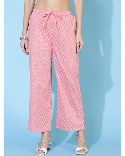 Peach Floral cotton Set