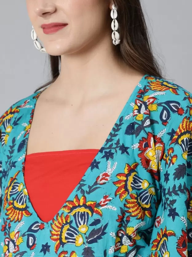 Green Maternity Kaftan Dress