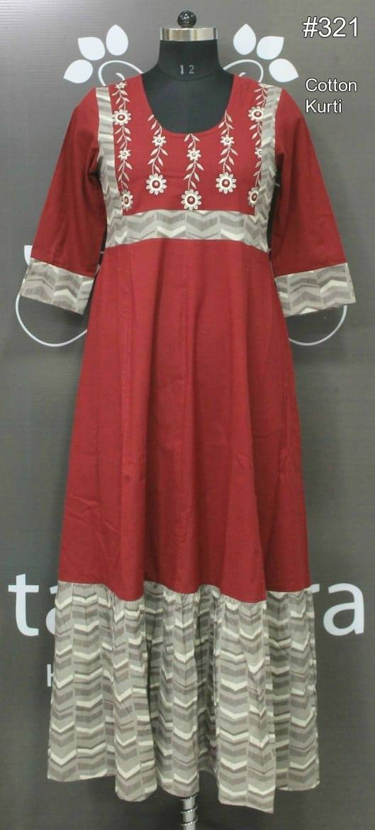 Women Maroon Grey Maxi Dress