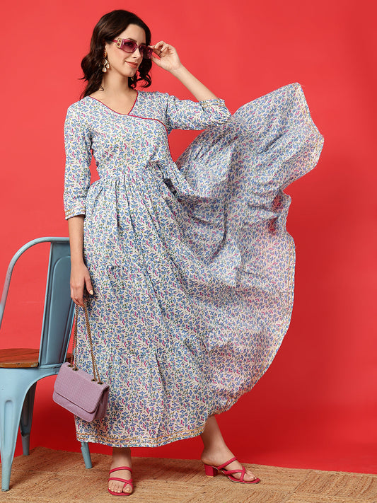 Cotton Printed Ankle Length Kurta