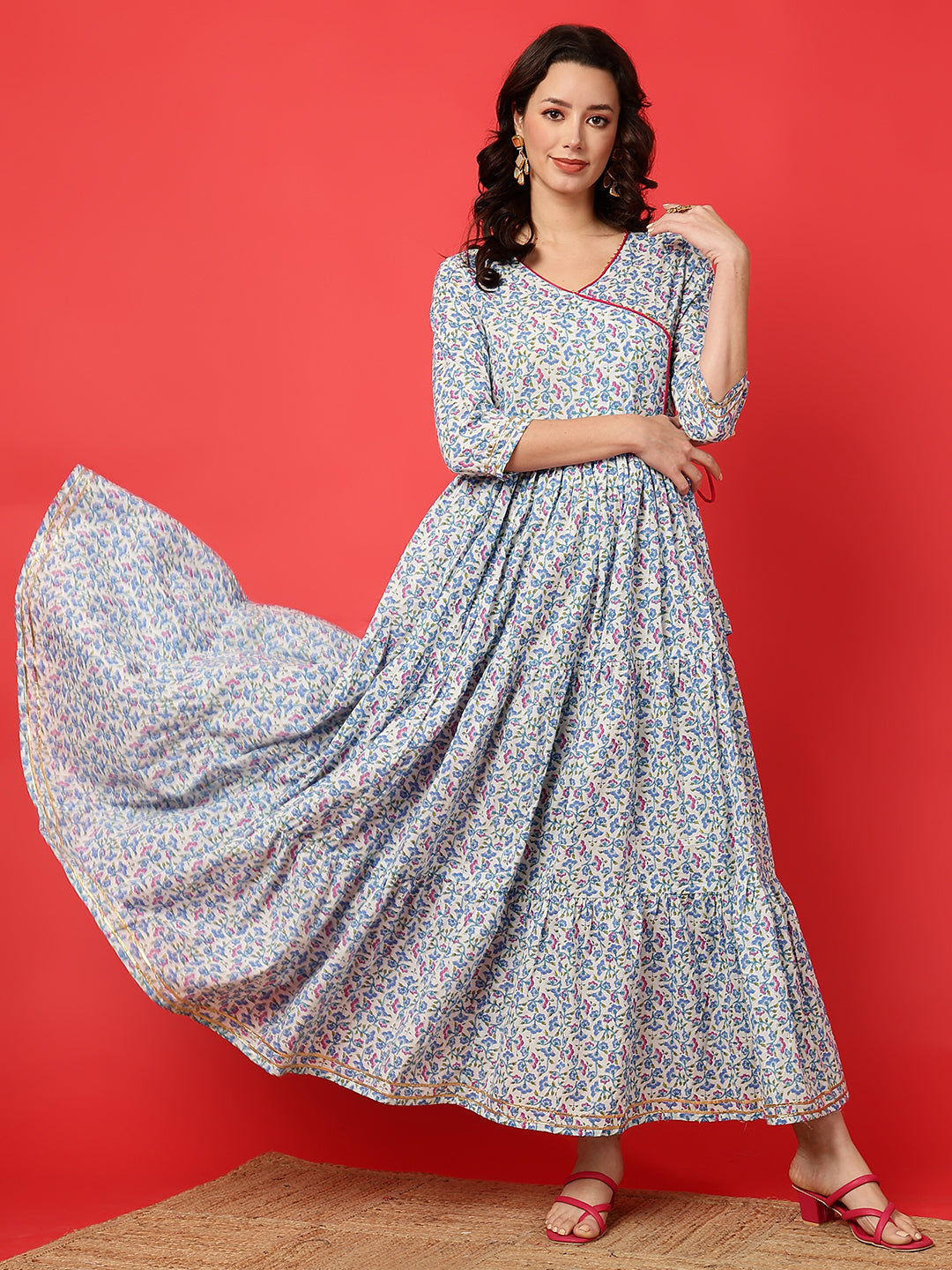 Cotton Printed Ankle Length Kurta