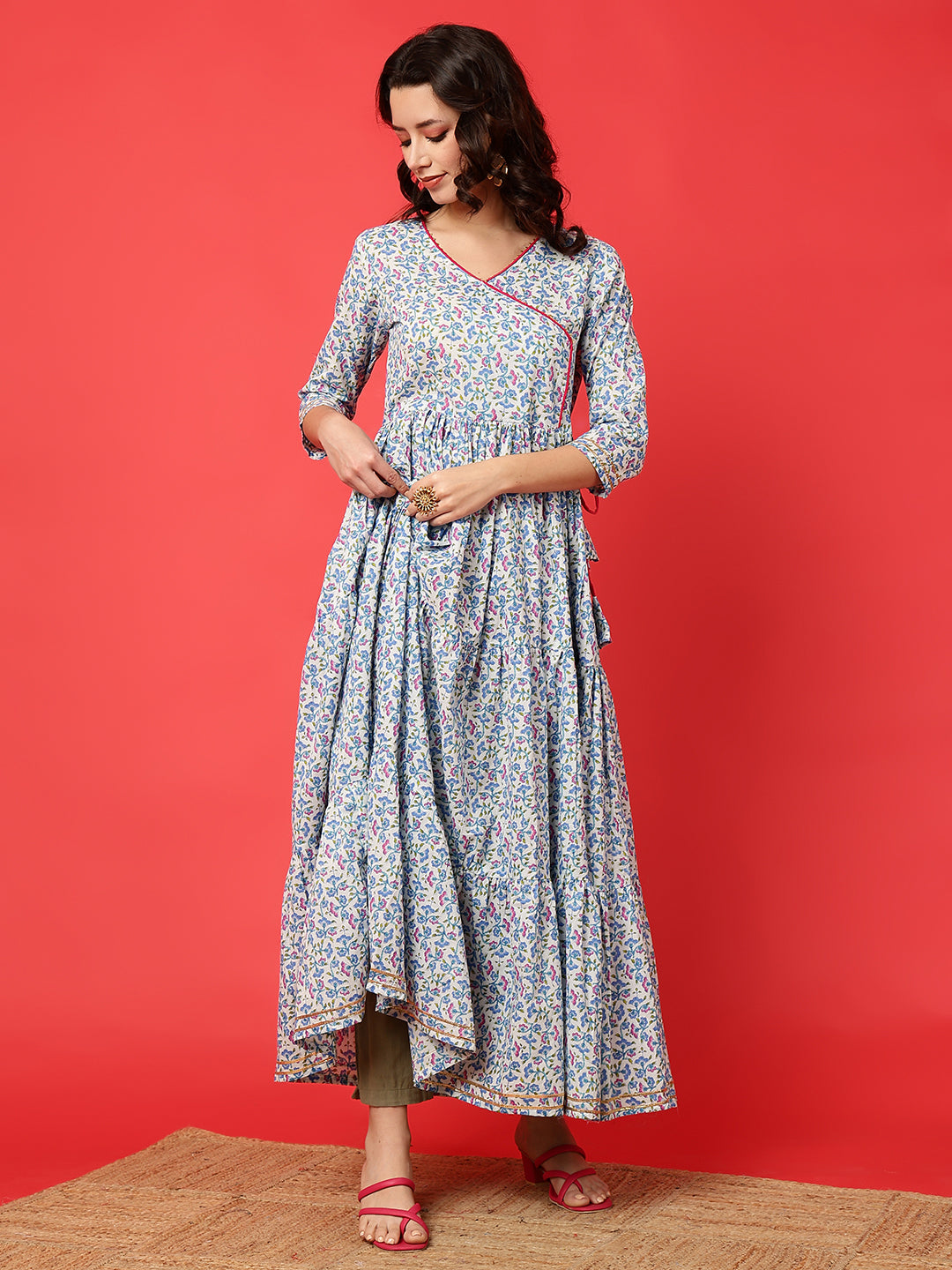 Cotton Printed Ankle Length Kurta