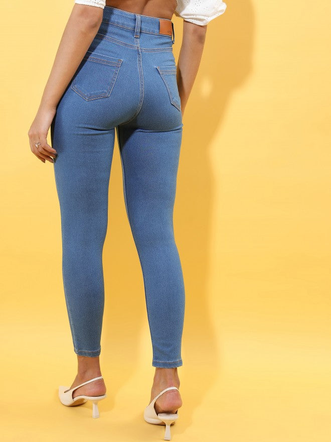 Women Blue Skinny Fit Non Stretchable Jeans