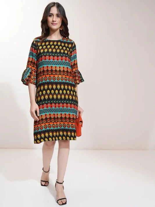 Black Multi Casual Dress