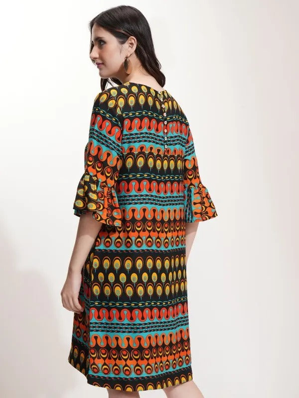 Black Multi Casual Dress