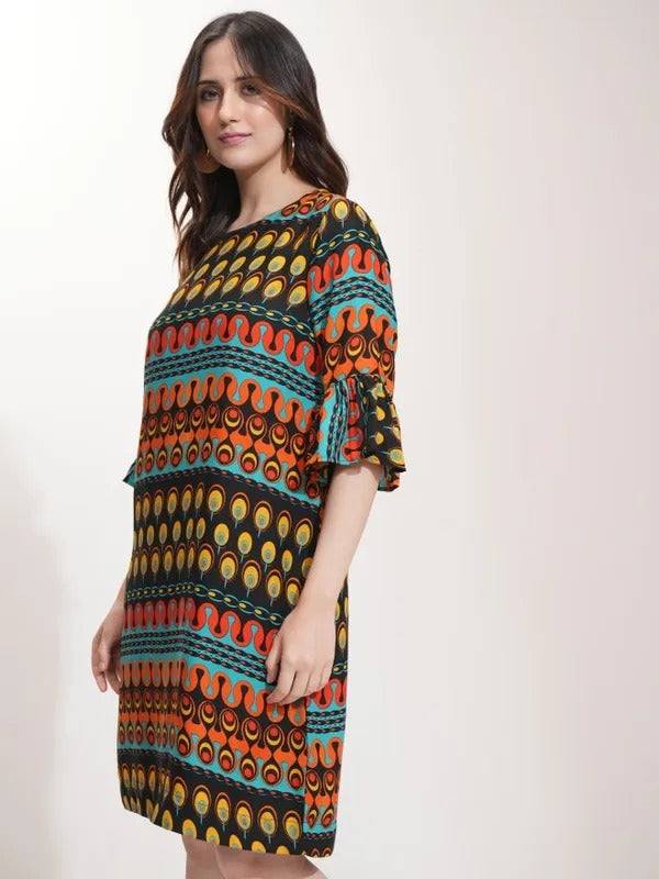Black Multi Casual Dress