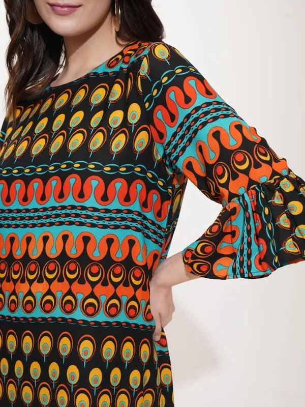 Black Multi Casual Dress