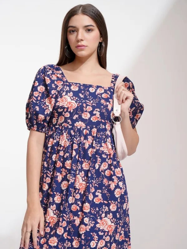 Navy/Multi Casual Dress