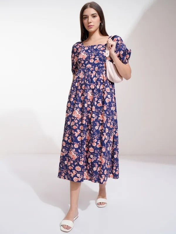 Navy/Multi Casual Dress