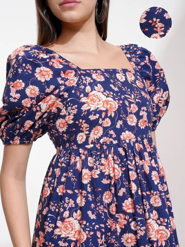 Navy/Multi Casual Dress