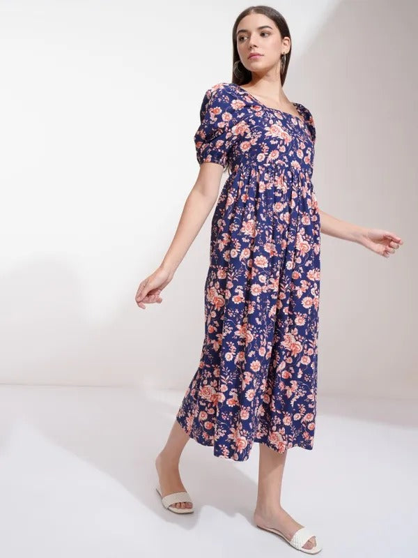 Navy/Multi Casual Dress