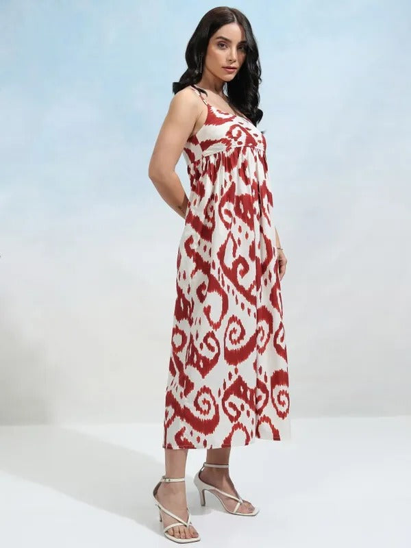 Red Multi Casual Dress