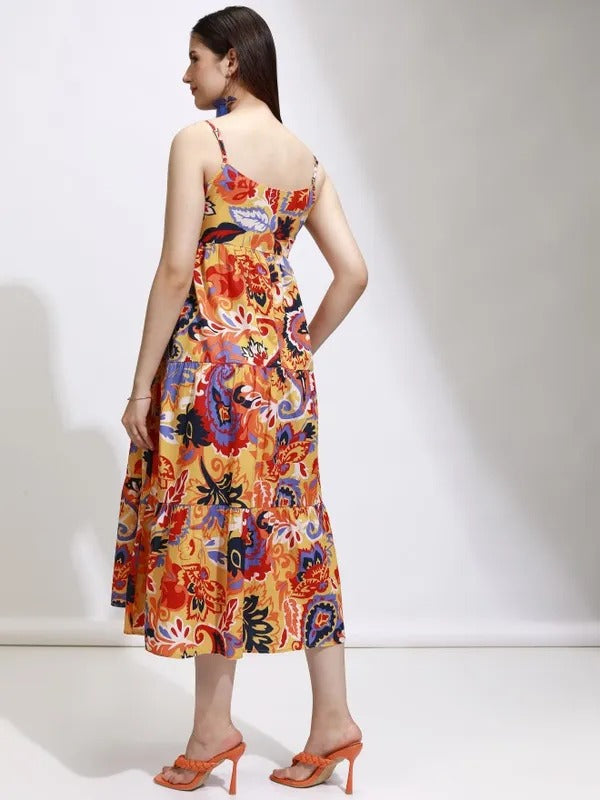 Mustard Multi Casual Dress