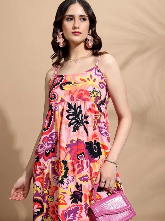 Pink Multi Casual Dress