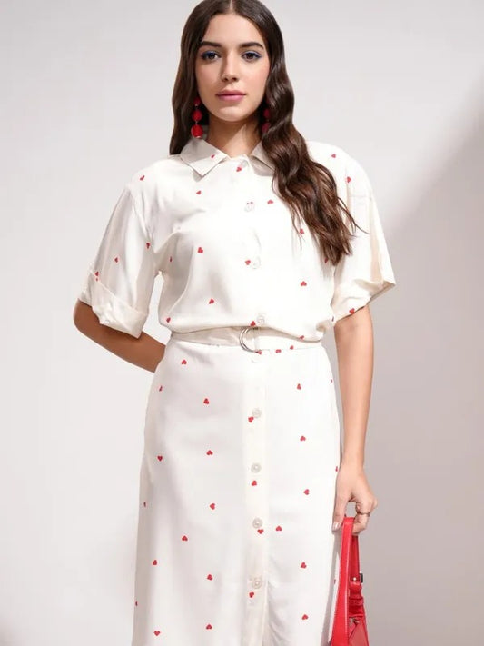 Off White Casual Dress