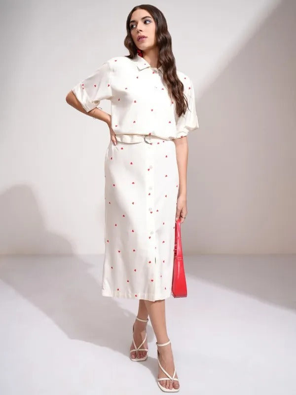 Off White Casual Dress