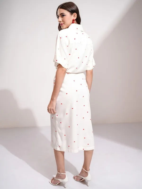 Off White Casual Dress